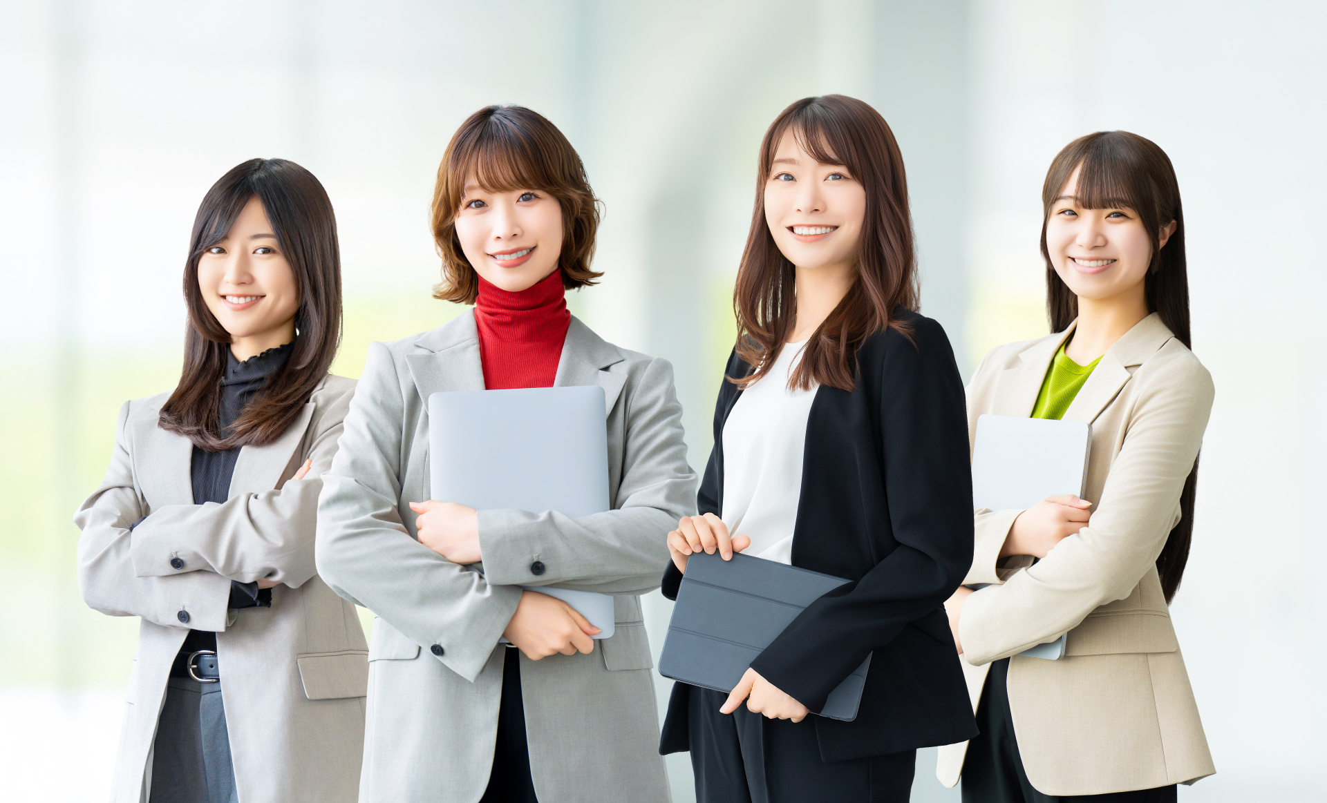 安心して働く女性社員のチーム